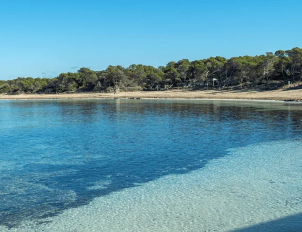 Pláž v Colonia de San Jordi na Mallorce